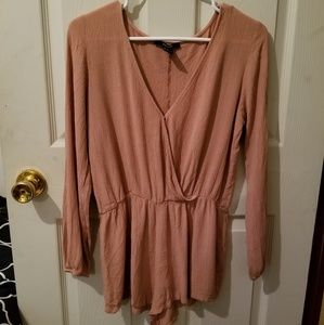 Dusty Pink Long Sleeve Romper